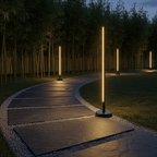 Modern Outdoor Floor Lamp with Wireless Charging for Patios and Gardens
