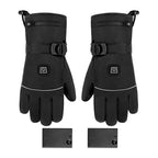 Electric Heated Gloves with Thermostat Control and Waterproof Shell for Outdoor Use