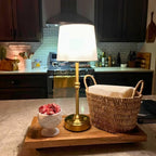 Cordless LED Table Lamp with Adjustable Brightness for Home and Outdoor Use