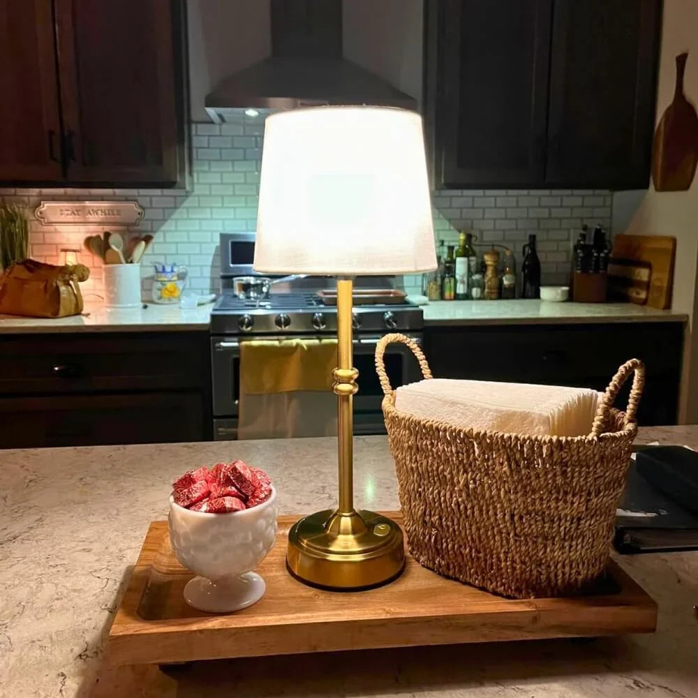 Cordless LED Table Lamp with Adjustable Brightness for Home and Outdoor Use