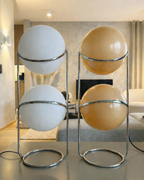 Contemporary Floor Lamp with Chrome and Acrylic Design for Living Room and Bedroom