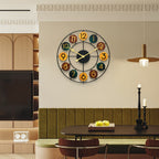 Retro Metal Wall Clock with Silent Quartz Movement for Home and Café Décor