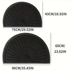 Rubber Half-Round Door Mat with Non-Slip Design for Indoor and Outdoor Use