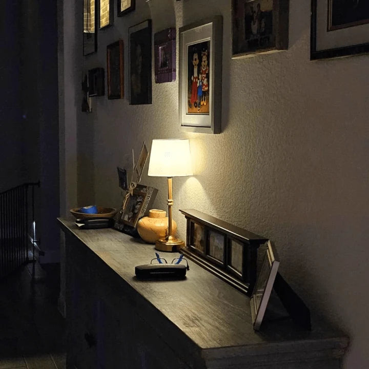 Cordless LED Table Lamp with Adjustable Brightness for Home and Outdoor Use