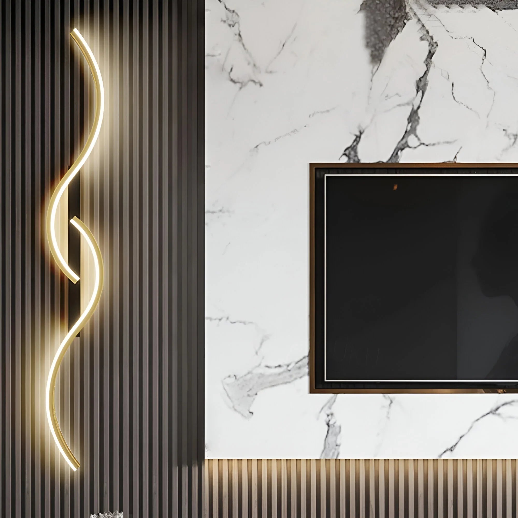 Curved Wall Light for Indoor Ambient Illumination and Energy-Efficient LED Lighting