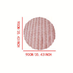 Round Bubble Rug for Living Room and Bedroom - Soft Fluffy Fleece Carpet