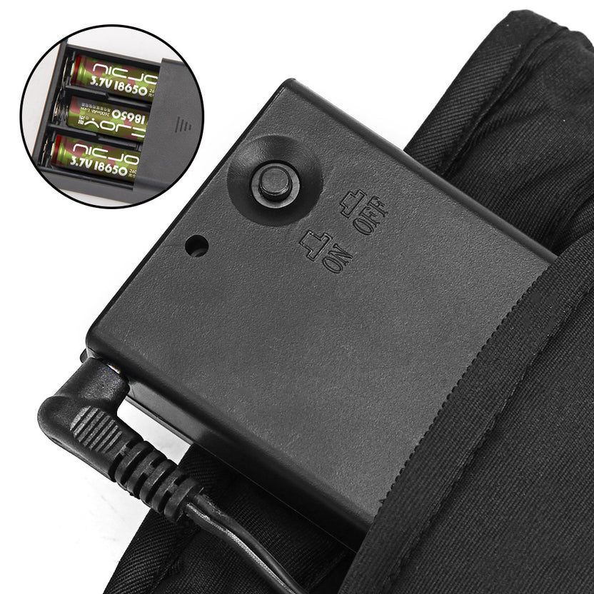 Electric Heated Gloves with Thermostat Control and Waterproof Shell for Outdoor Use