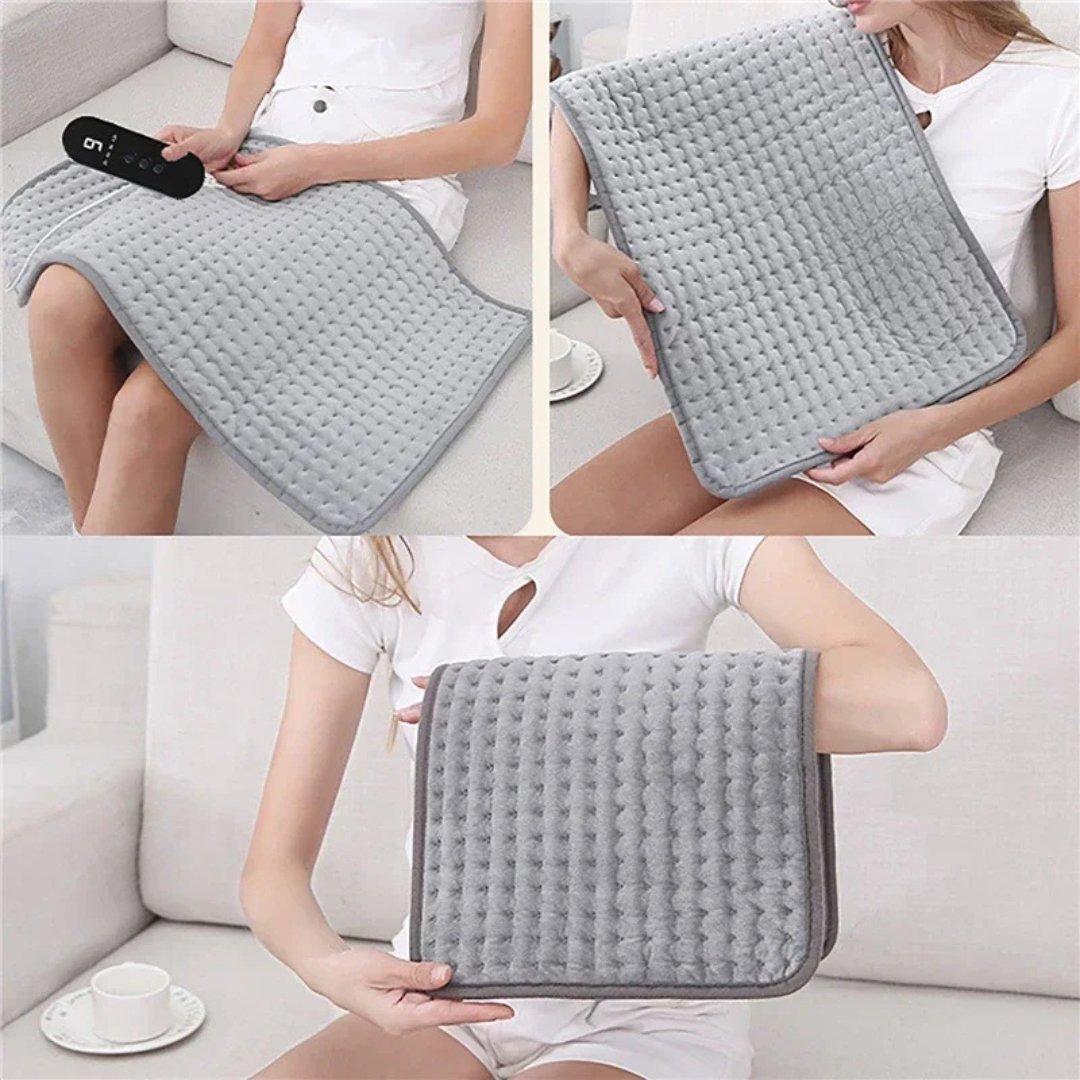 Soft Heating Pad with Nine Adjustable Heat Levels and Auto Timer for Muscle Relief