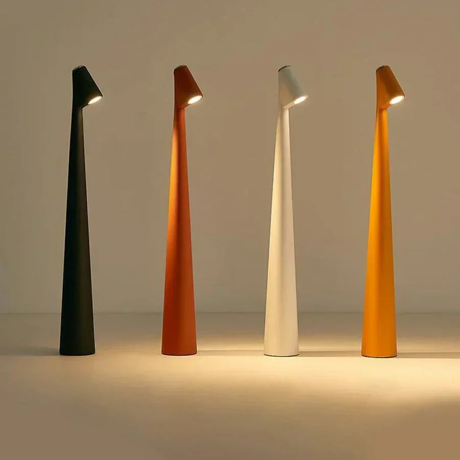 Modern Rechargeable LED Table Lamp with Adjustable Reading Light for Bedside and Desk