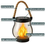 USB Rechargeable Rope Lantern with Light-Sensing Function for Outdoor and Indoor Use