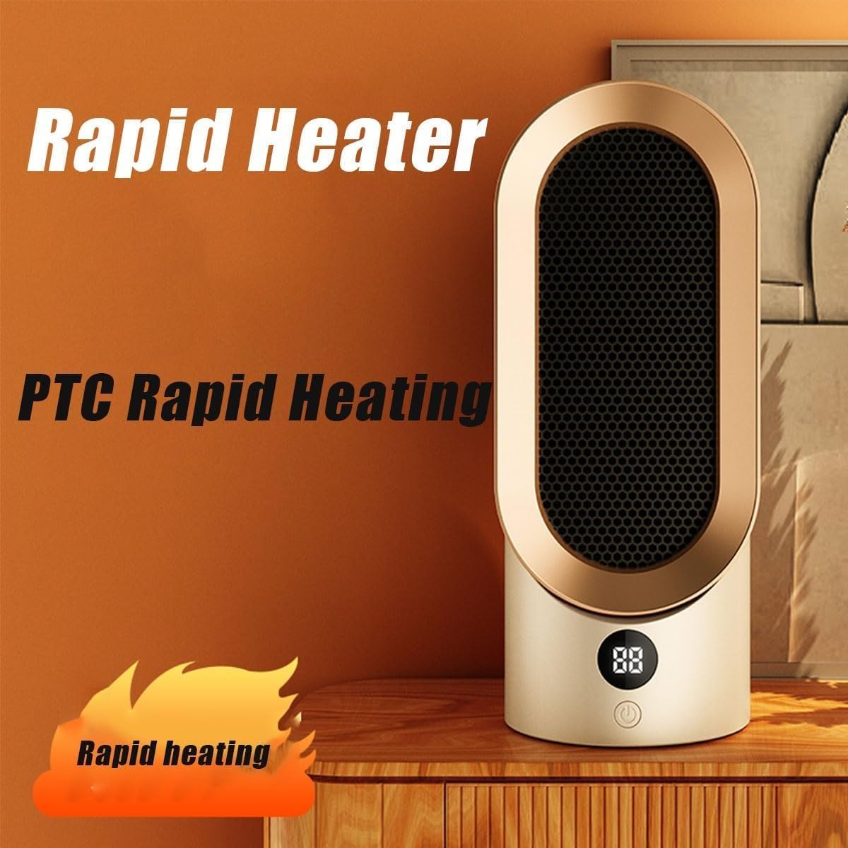 Portable Electric Heater with Fast Heating and Adjustable Temperature