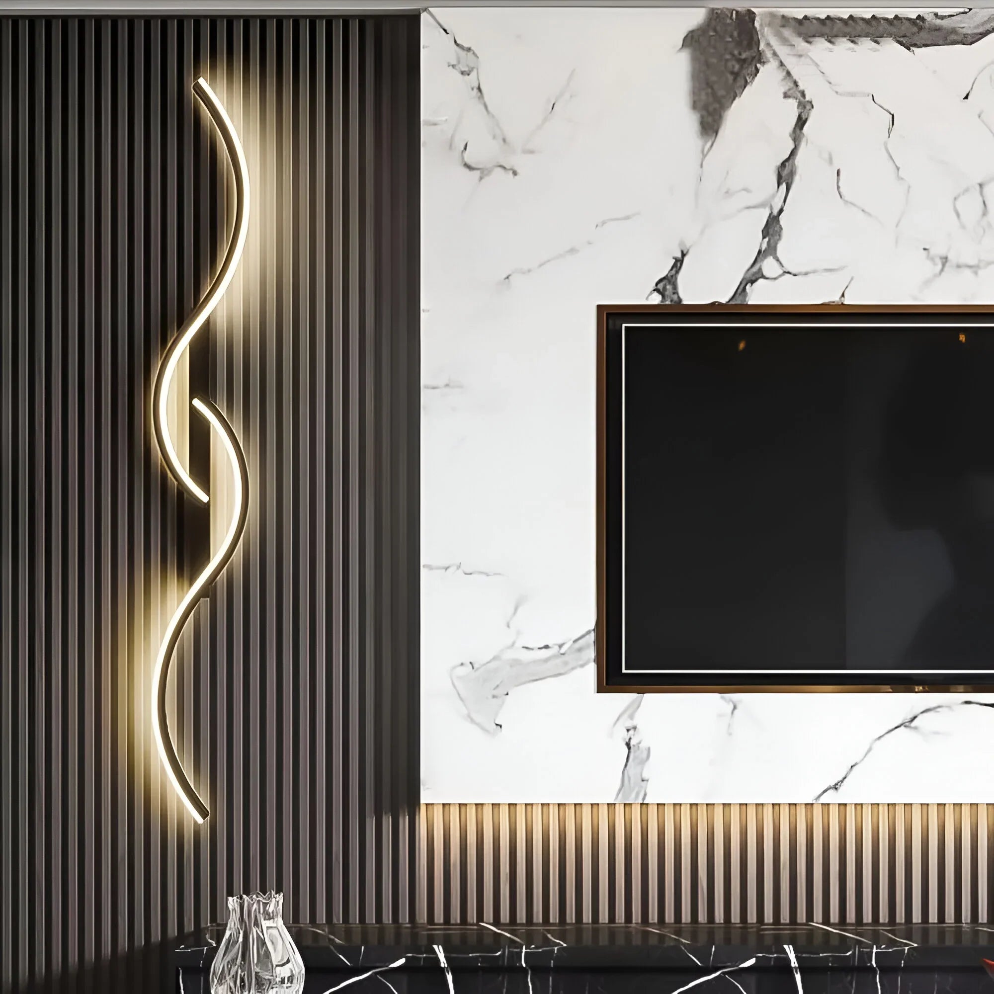 Curved Wall Light for Indoor Ambient Illumination and Energy-Efficient LED Lighting
