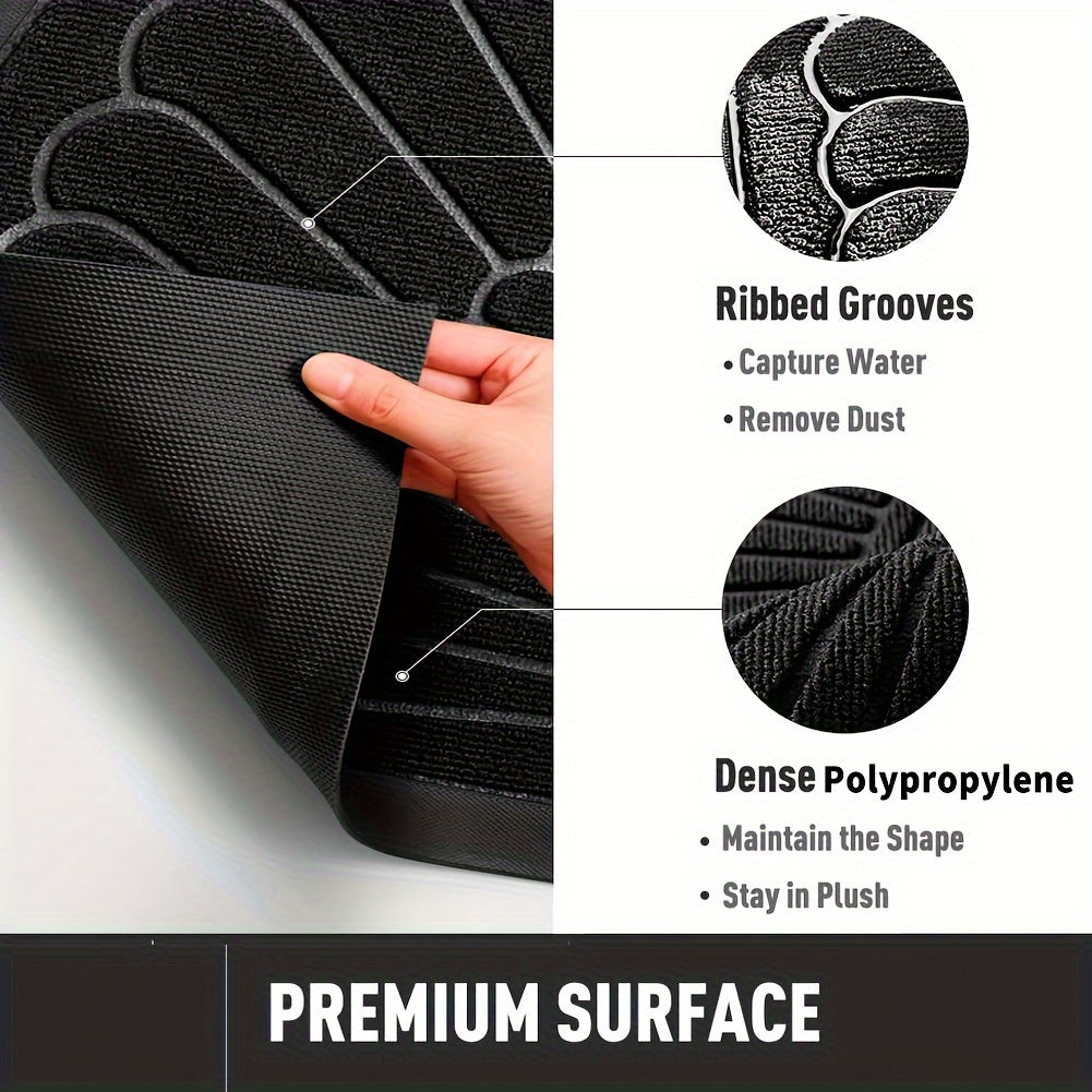 Rubber Half-Round Door Mat with Non-Slip Design for Indoor and Outdoor Use