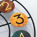 Retro Metal Wall Clock with Silent Quartz Movement for Home and Café Décor