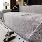 Herringbone Sofa Cover with Anti-Slip Design for Living Room Protection
