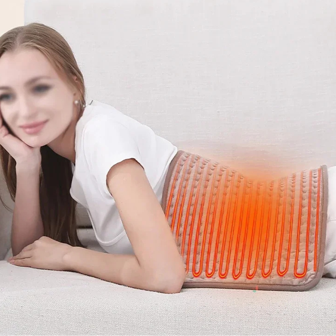 Soft Heating Pad with Nine Adjustable Heat Levels and Auto Timer for Muscle Relief