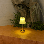 Cordless Fabric Table Lamp with Touch Control and Ambient Glow for Living Room
