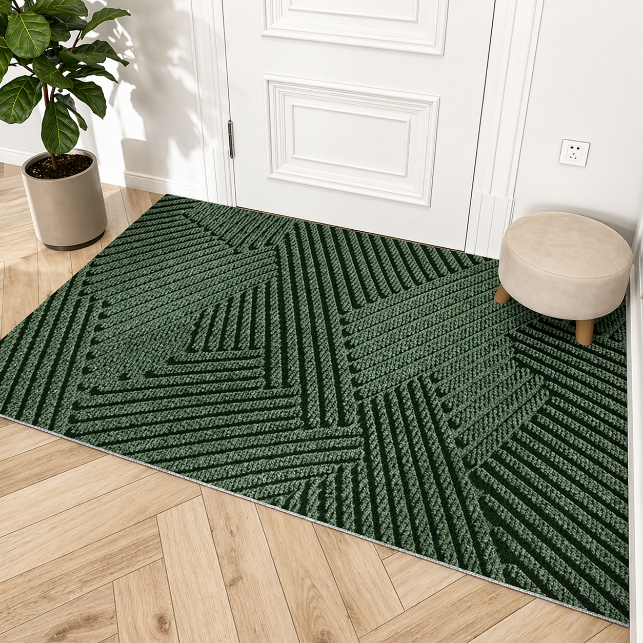 Non-Slip Door Mat for Indoor and Outdoor Use with Dirt-Resistant Textured Surface