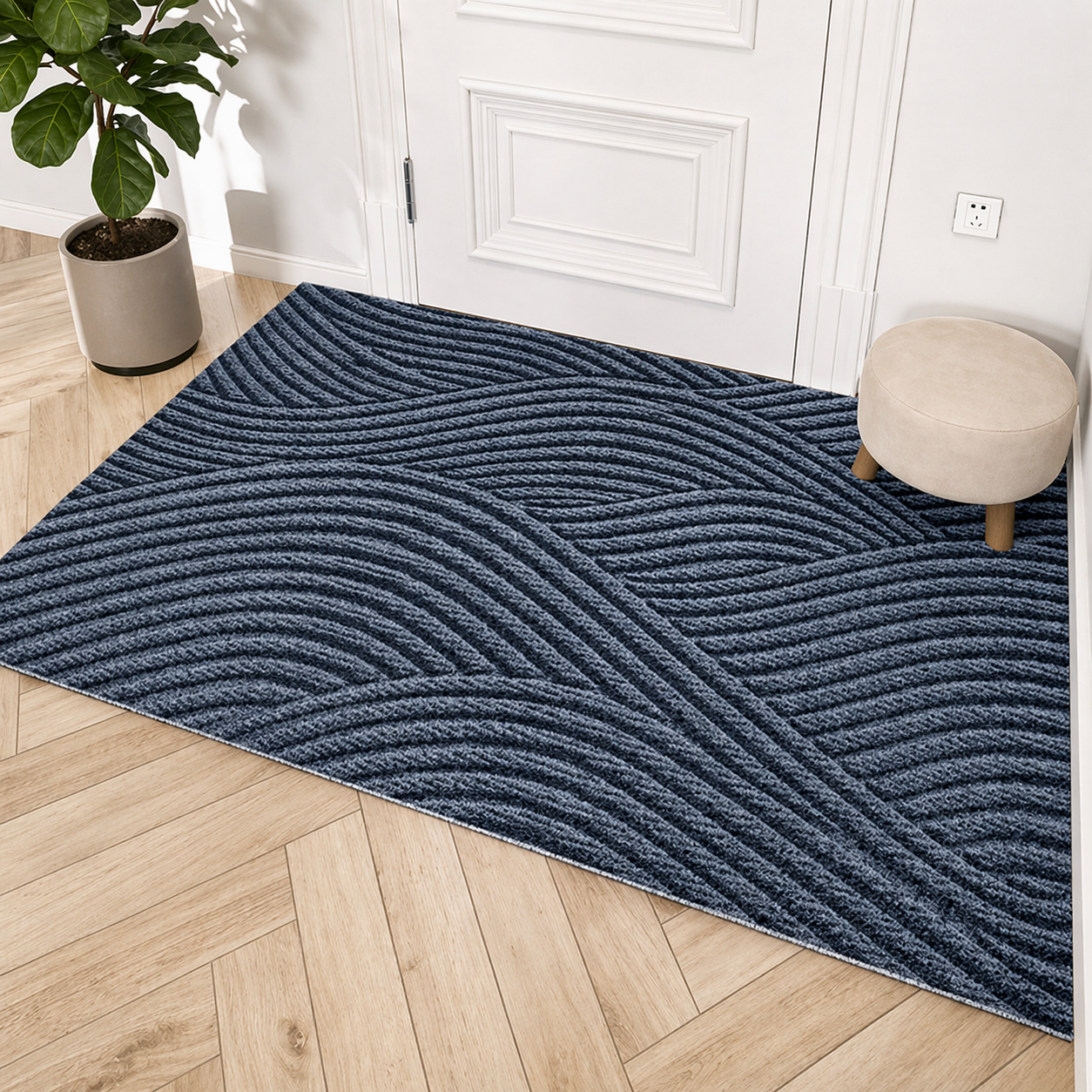 Non-Slip Door Mat for Indoor and Outdoor Use with Dirt-Resistant Textured Surface