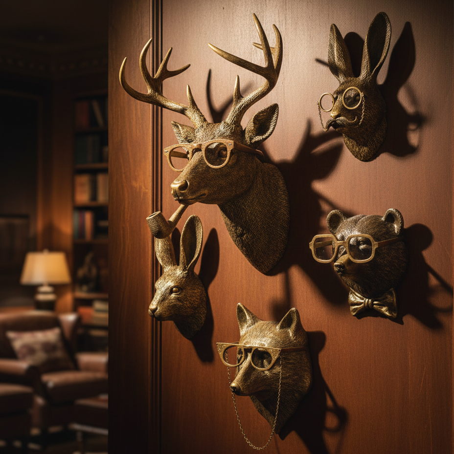 Rustic Stag Wall Mount Decor for Living Room and Cabin Interiors