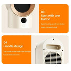 Portable Electric Heater with Fast Heating and Adjustable Temperature