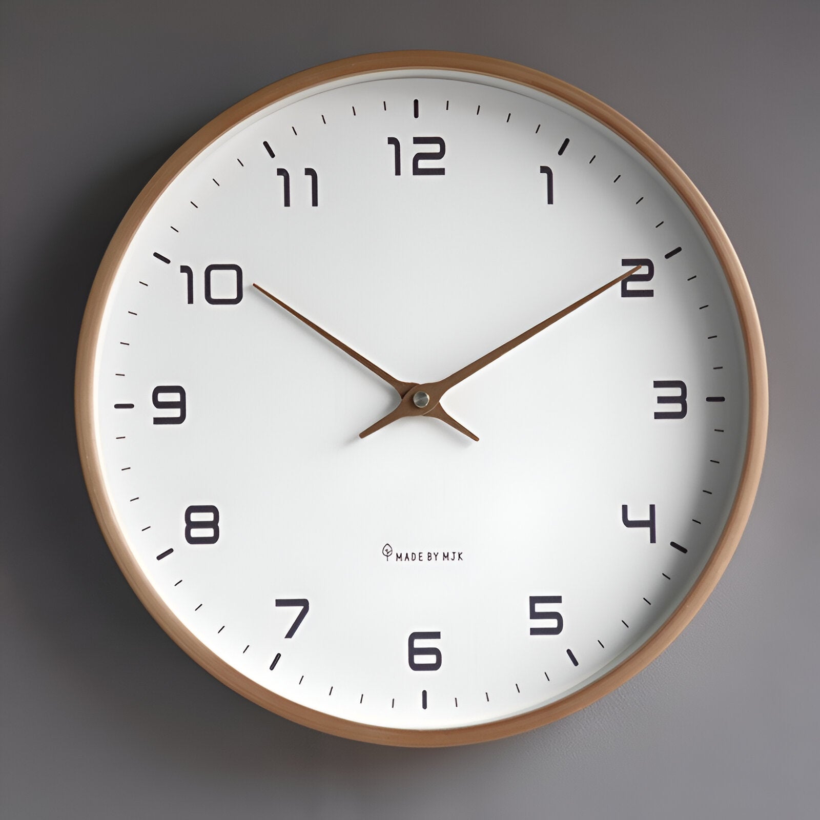 Scandinavian Wall Clock with Silent Quartz Movement for Minimalist Interiors