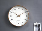 Scandinavian Wall Clock with Silent Quartz Movement for Minimalist Interiors