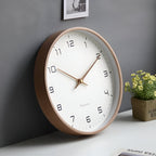 Scandinavian Wall Clock with Silent Quartz Movement for Minimalist Interiors