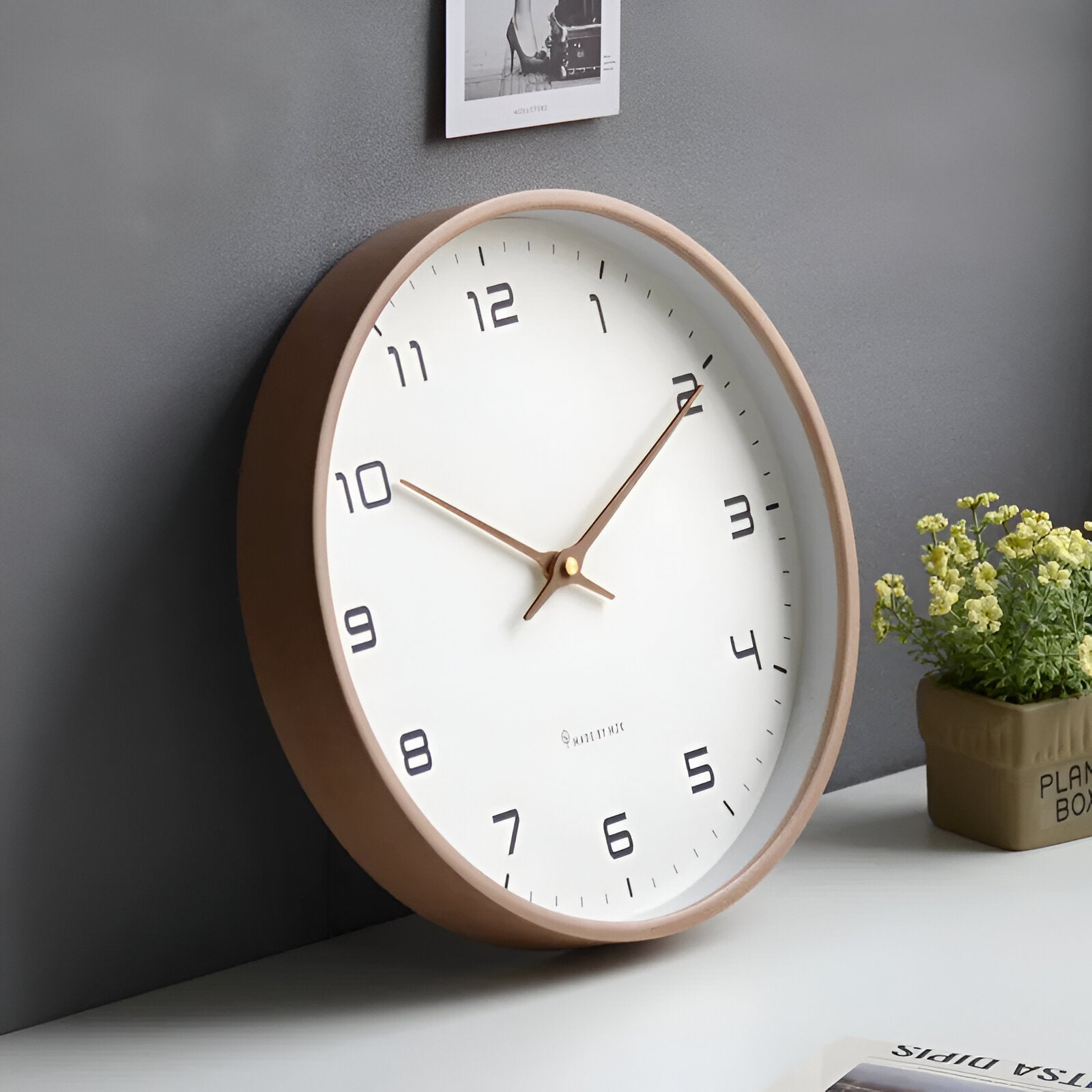 Scandinavian Wall Clock with Silent Quartz Movement for Minimalist Interiors