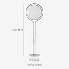 Contemporary Floor Lamp with Chrome and Acrylic Design for Living Room and Bedroom