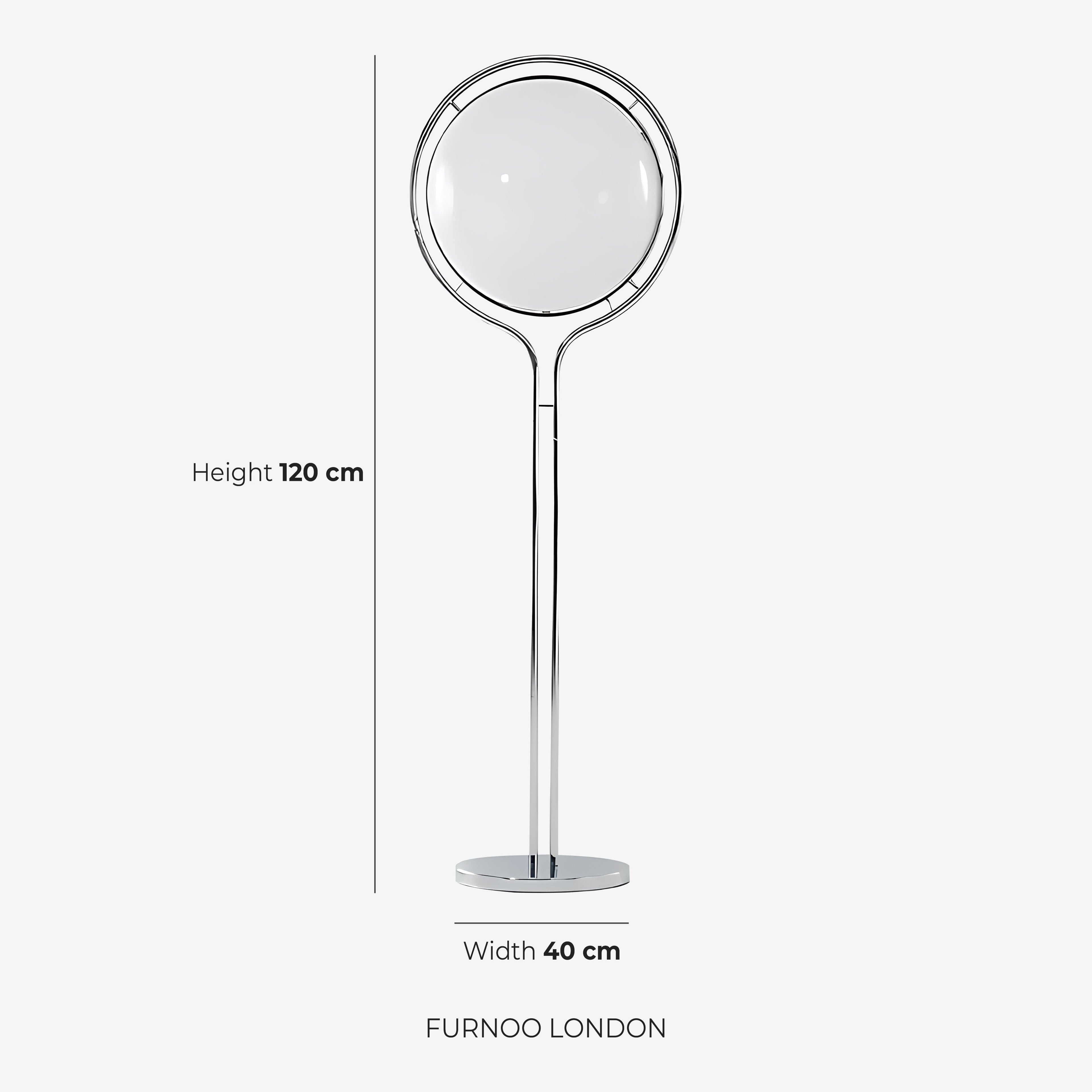 Contemporary Floor Lamp with Chrome and Acrylic Design for Living Room and Bedroom