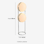 Contemporary Floor Lamp with Chrome and Acrylic Design for Living Room and Bedroom