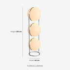 Contemporary Floor Lamp with Chrome and Acrylic Design for Living Room and Bedroom