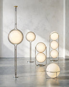 Contemporary Floor Lamp with Chrome and Acrylic Design for Living Room and Bedroom