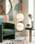 Contemporary Floor Lamp with Chrome and Acrylic Design for Living Room and Bedroom