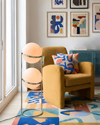 Contemporary Floor Lamp with Chrome and Acrylic Design for Living Room and Bedroom