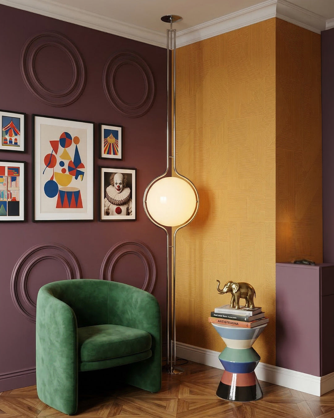 Contemporary Floor Lamp with Chrome and Acrylic Design for Living Room and Bedroom