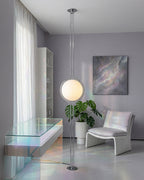 Contemporary Floor Lamp with Chrome and Acrylic Design for Living Room and Bedroom