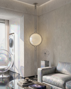 Contemporary Floor Lamp with Chrome and Acrylic Design for Living Room and Bedroom