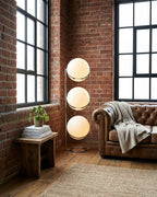 Contemporary Floor Lamp with Chrome and Acrylic Design for Living Room and Bedroom