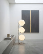 Contemporary Floor Lamp with Chrome and Acrylic Design for Living Room and Bedroom