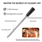 Wireless Meat Thermometer with Bluetooth Connectivity and Accurate Temperature Monitoring