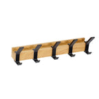 Wall-Mounted Coat Rack with Adjustable Double Hooks for Hallway and Entryway