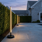 Modern Outdoor Floor Lamp with Wireless Charging for Patios and Gardens