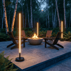 Modern Outdoor Floor Lamp with Wireless Charging for Patios and Gardens