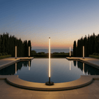Modern Outdoor Floor Lamp with Wireless Charging for Patios and Gardens