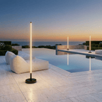 Modern Outdoor Floor Lamp with Wireless Charging for Patios and Gardens