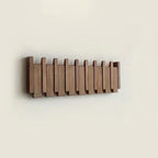 Wooden Coat Rack with Piano Key Design for Entryway and Hallway Storage