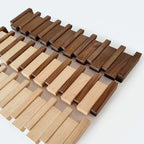 Wooden Coat Rack with Piano Key Design for Entryway and Hallway Storage
