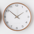 Nordic Wooden Wall Clock with Quartz Movement for Living Room and Bedroom
